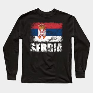 Serbia Flag Serbian Flag Long Sleeve T-Shirt